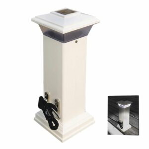 Image 1: Dock Edge Cleatlite Solar Dock Light w/SS Mooring Cleat 12"