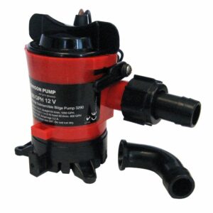 Image 1: Johnson Pump 1000 GPH Bilge Pump 3/4" 12V Dura Ports