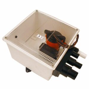 Image 1: Johnson Pump 1000 GPH Multi Port Shower Sump Pump 12V w/Switch