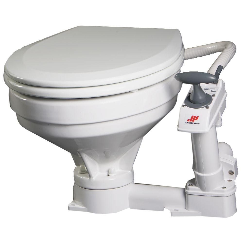 Image 1: Johnson Pump Comfort Manual Toilet