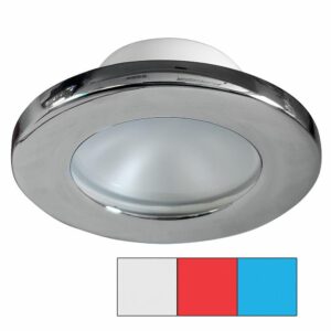 Image 1: i2Systems Apeiron A3120 Screw Mount Light - Red, Cool White & Blue - Chrome Finish