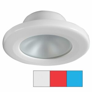 Image 1: i2Systems Apeiron A3120 Screw Mount Light - Red, Cool White & Blue - White Finish