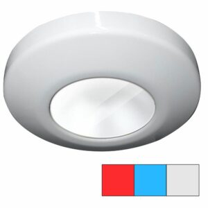 Image 1: i2Systems Profile P1120 Tri-Light Surface Light - Red, Cool White & Blue - White Finish