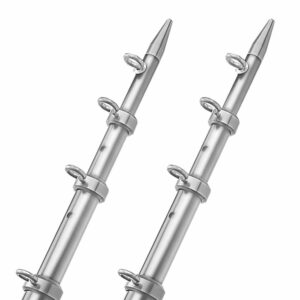 Image 1: TACO 15' Telescopic Outrigger Poles HD 1-½" - Silver/Silver