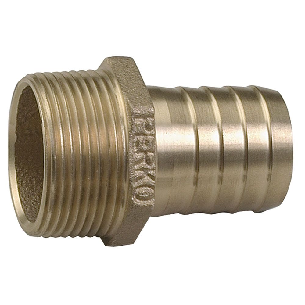 Image 1: Perko 1-1/2 Pipe To Hose Adapter Straight Bronze MADE IN THE USA