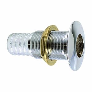 Image 1: Perko 3/4" Thru-Hull Fitting f/ Hose Chrome Plated Bronze MADE IN THE USA