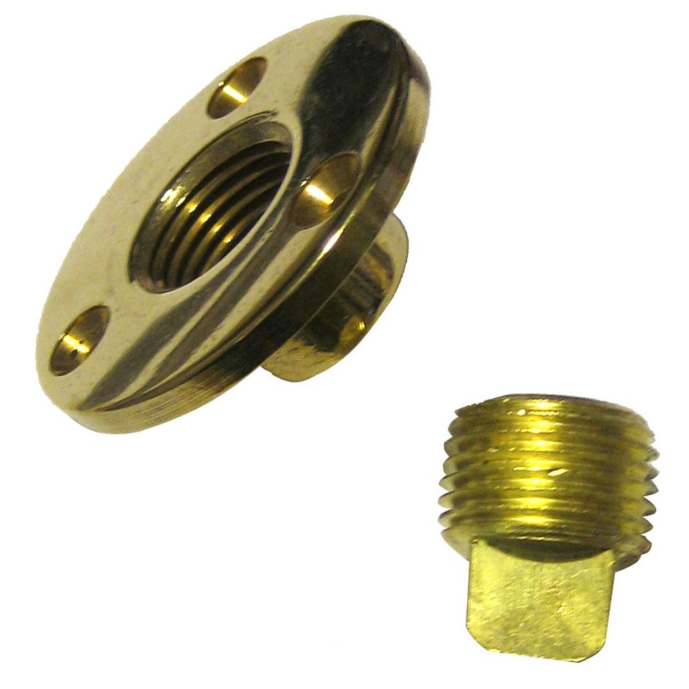 Image 1: Perko Garboard Drain & Drain Plug Assy Cast Bronze/Brass MADE IN THE USA