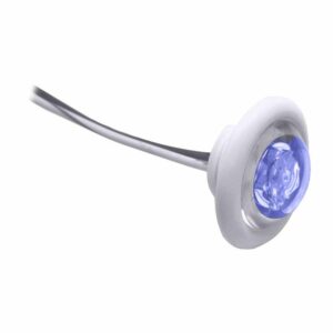 Image 1: Innovative Lighting LED Bulkhead/Livewell Light "The Shortie" Blue LED w/ White Grommet