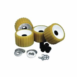 Image 1: C.E. Smith Ribbed Roller Replacement Kit - 4 Pack - Gold