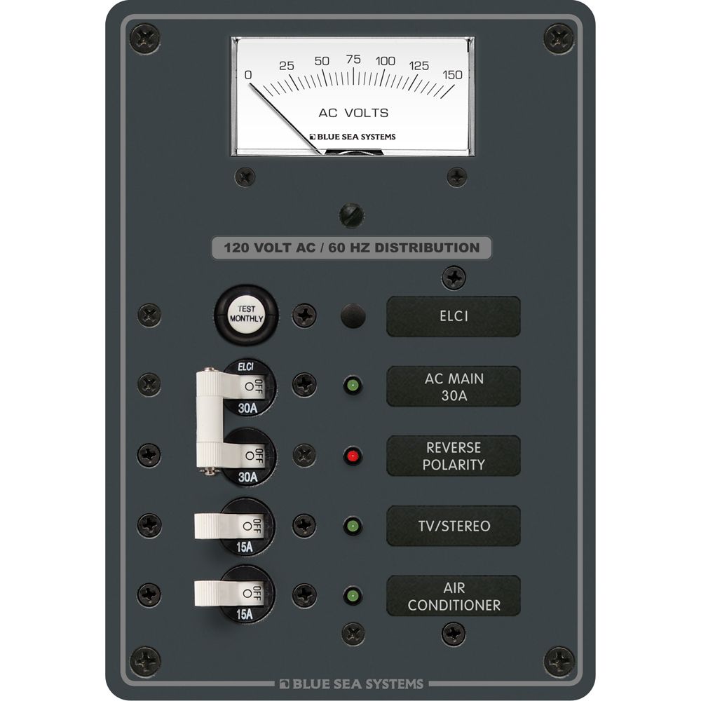 Image 1: Blue Sea 8102 ELCI GFCI Panel AC 2 Position