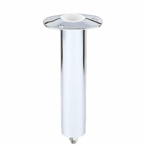 Image 1: Lee's 0 Degree SS Flush Mount Swivel Base Rod Holder - 2" x 9" - Medium