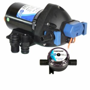 Image 1: Jabsco Par-Max Shower Drain/General Purpose Pump - 3.5GPM-25psi-12VDC w/Strainer