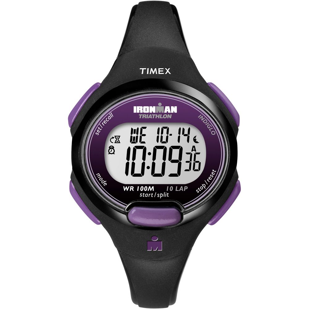 Image 1: Timex IRONMAN® 10-Lap Watch - Mid-Size - Purple/Black