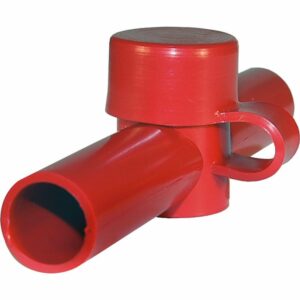 Image 1: Blue Sea 4003 Cable Cap Dual Entry - Red
