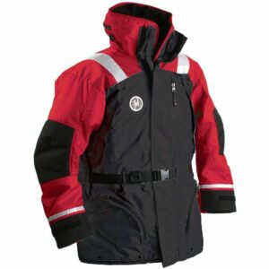 Image 1: First Watch AC-1100 Flotation Coat - Red/Black - Large