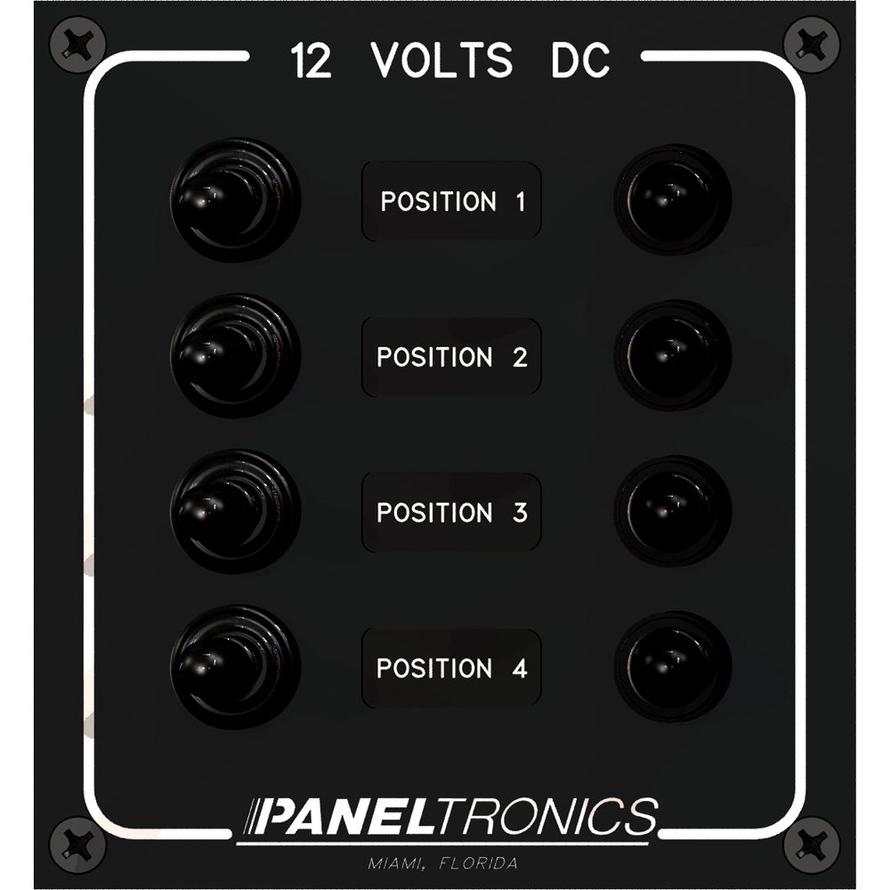 Image 1: Paneltronics Waterproof Panel - DC 4-Position Toggle Switch & Circuit Breaker