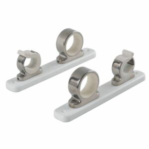 Image 1: TACO 2-Rod Hanger w/Poly Rack - Polished Stainless Steel