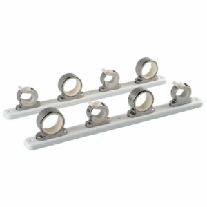 Image 1: TACO 4-Rod Hanger w/Poly Rack - Polished Stainless Steel