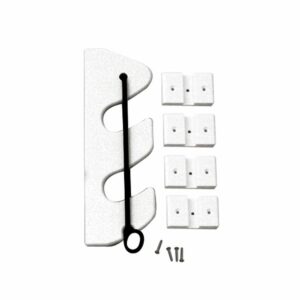 Image 1: TACO 2-Rod Poly Bungee Rod Holder Rack - White