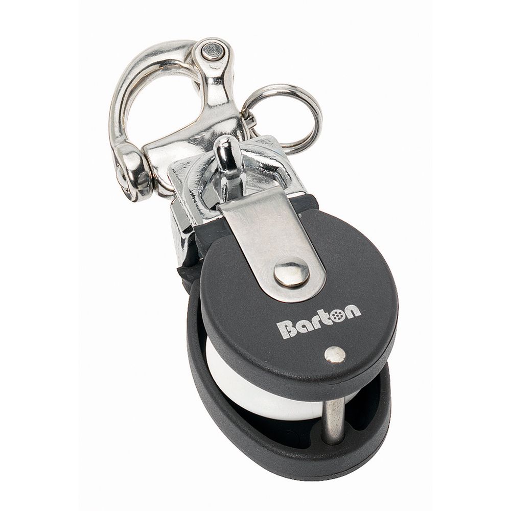 Image 1: Barton Marine Small Snatch Block w/Stainless Snap Shackle