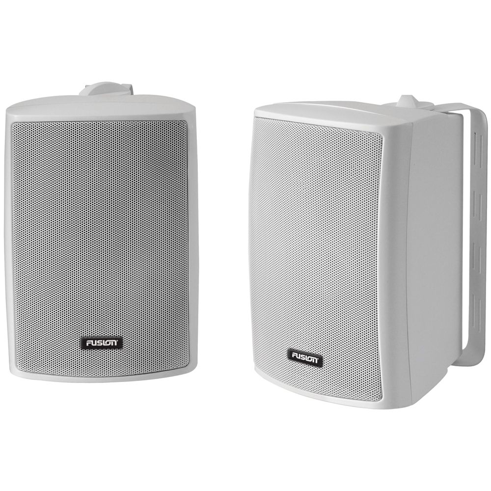 Image 1: Fusion 4" Compact Marine Box Speakers - (Pair) White