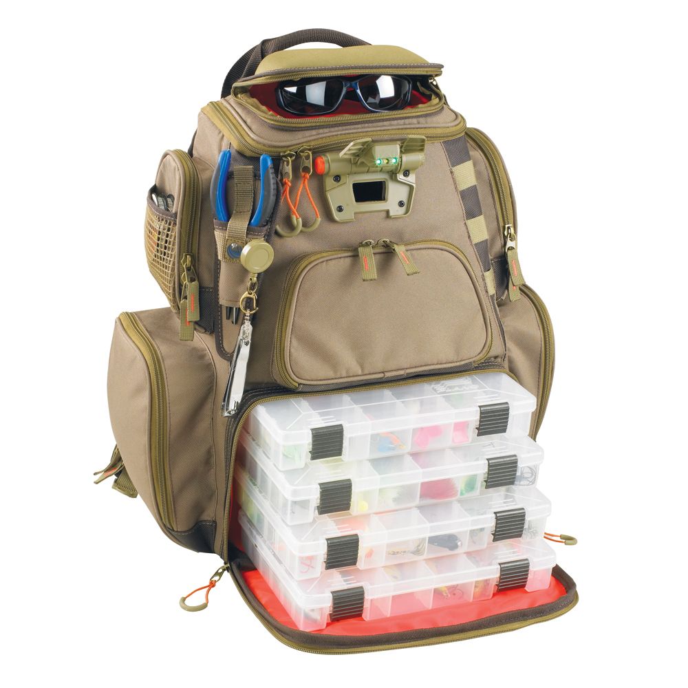 Image 1: Wild River NOMAD Lighted Tackle Backpack w/4 PT3600 Trays