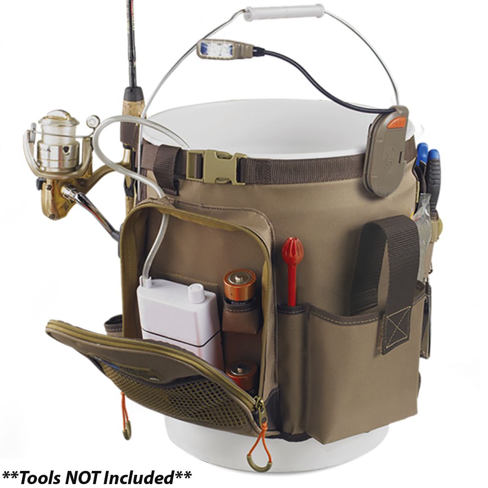 Image 1: Wild River RIGGER 5 Gallon Bucket Organizer w/Light, Plier Holder & Retractable Lanyard