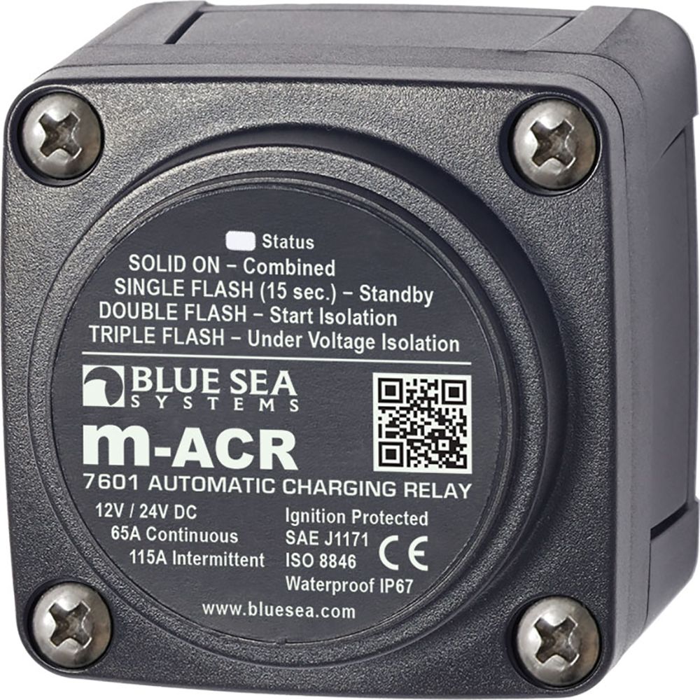Image 2: Blue Sea 7601 DC Mini ACR Automatic Charging Relay - 65 Amp