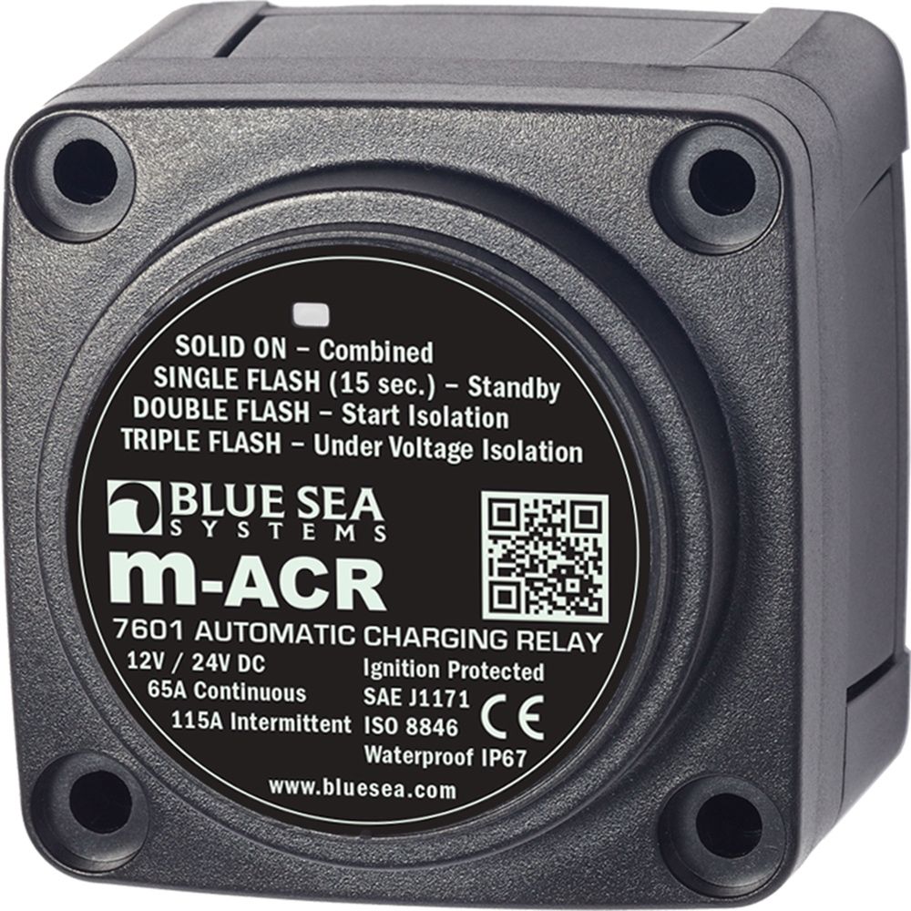 Image 1: Blue Sea 7601 DC Mini ACR Automatic Charging Relay - 65 Amp