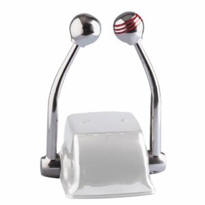 Image 1: Schmitt Marine Standard Control Arm Set w/Red Throttle Knob & Plain Shift Knob - Includes Arms & Knobs Only