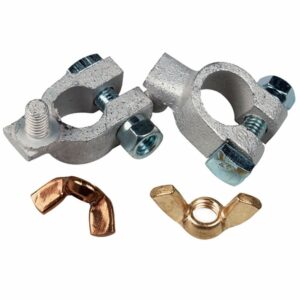 Image 1: Ancor Tinned Battery Terminal - 5/16" & 3/8" Stud - Positive & Negative Combo