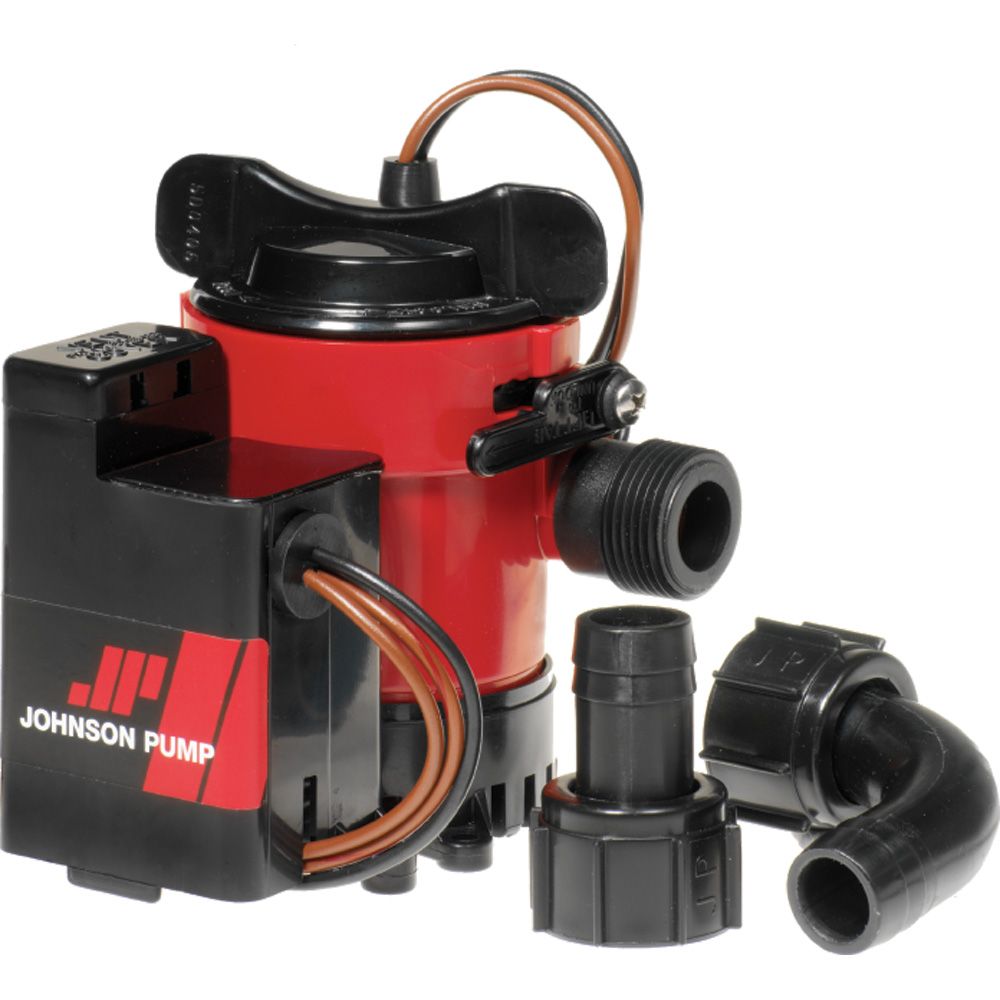 Image 1: Johnson Pump Cartridge Combo 1000GPH Auto Bilge Pump w/Switch - 12V