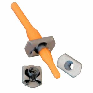 Image 1: Weld Mount Stainless Nut Plate w/#10 x 24 Threads - Qty. 10