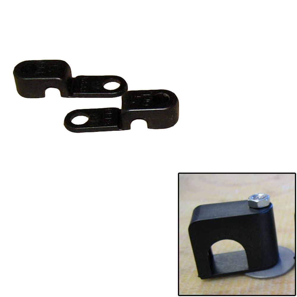 Image 1: Weld Mount Single Poly Clamp f/1/4" x 20 Studs - 1/4" OD - Requires 0.75" Stud - Qty. 25