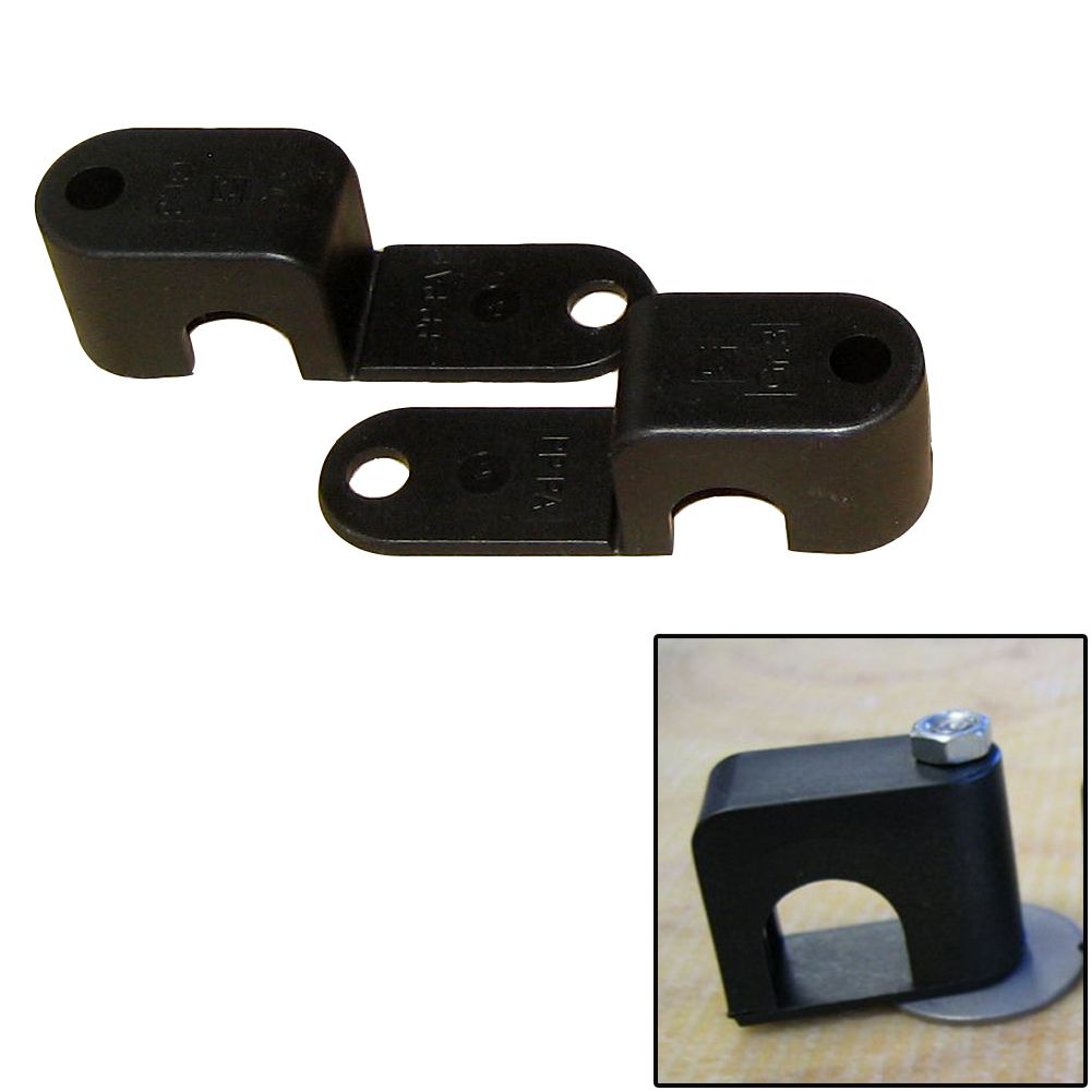 Image 1: Weld Mount Single Poly Clamp f/1/4" x 20 Studs - 1/2" OD - Requires 1.5" Stud - Qty. 25