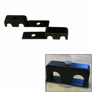 Image 1: Weld Mount Double Poly Clamp f/1/4" x 20 Studs - 3/8" OD - Requires 1" Stud - Qty. 25