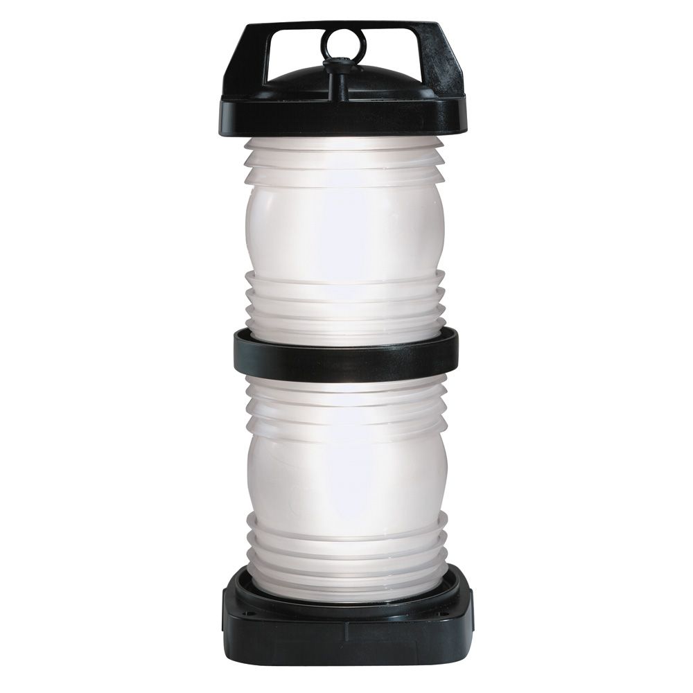 Image 1: Perko Double Lens Navigation Light - Masthead Light - Black Plastic, White Lens