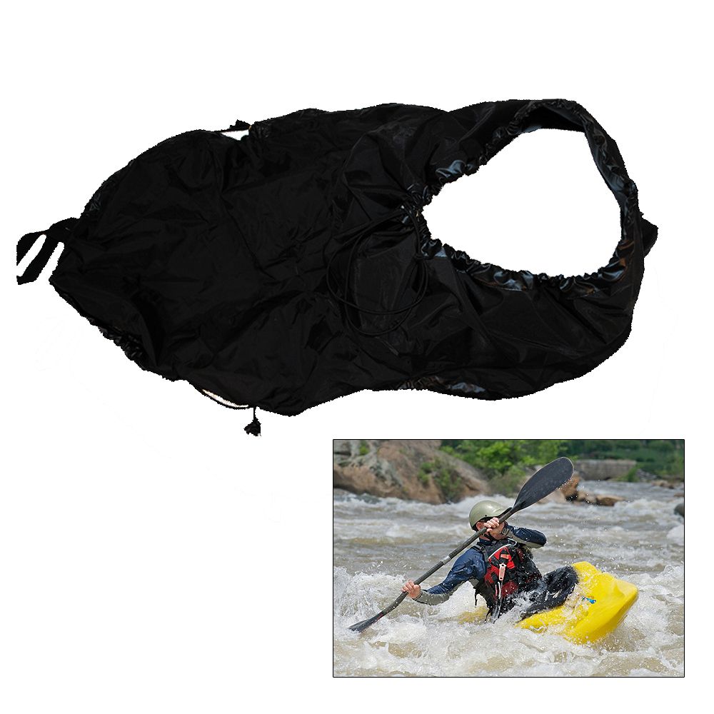 Image 1: Attwood Universal Fit Kayak Spray Skirt - Black