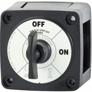 Image 1: Blue Sea 6005200 Battery Switch Single Circuit ON-OFF - Black
