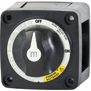 Image 1: Blue Sea 6011200 m-Series Battery Switch Dual Circuit Plus - Black
