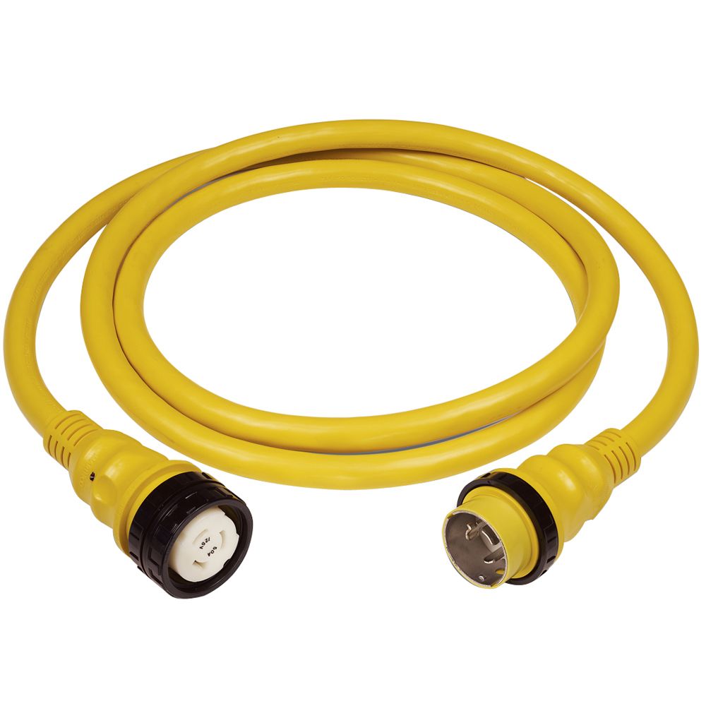 Image 1: Marinco 50Amp 125/250V Shore Power Cable - 25' - Yellow