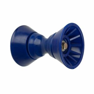 Image 1: C.E. Smith 4" Bow Bell Roller Assembly - Blue TPR