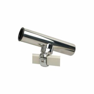 Image 1: C.E. Smith Pontoon Square Rail Adjustable Clamp-On Rod Holder