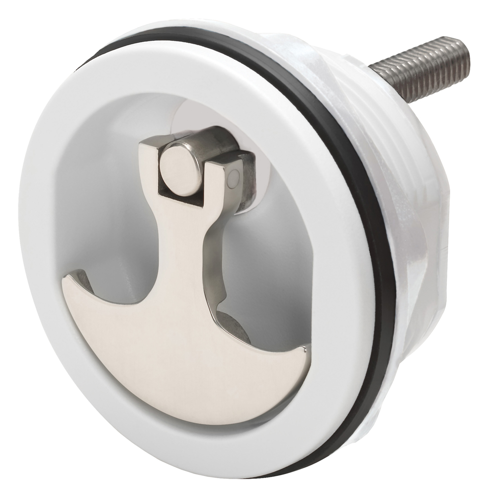 Image 1: Whitecap Compression Handle - Nylon White/Stainless Steel - Non-Locking
