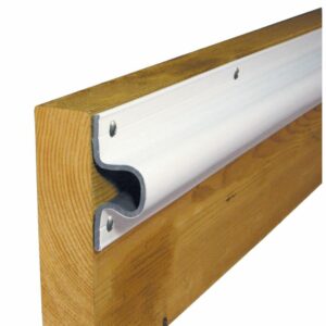 Image 1: Dock Edge "C" Guard PVC Dock Profile - (4) 6' Sections - White