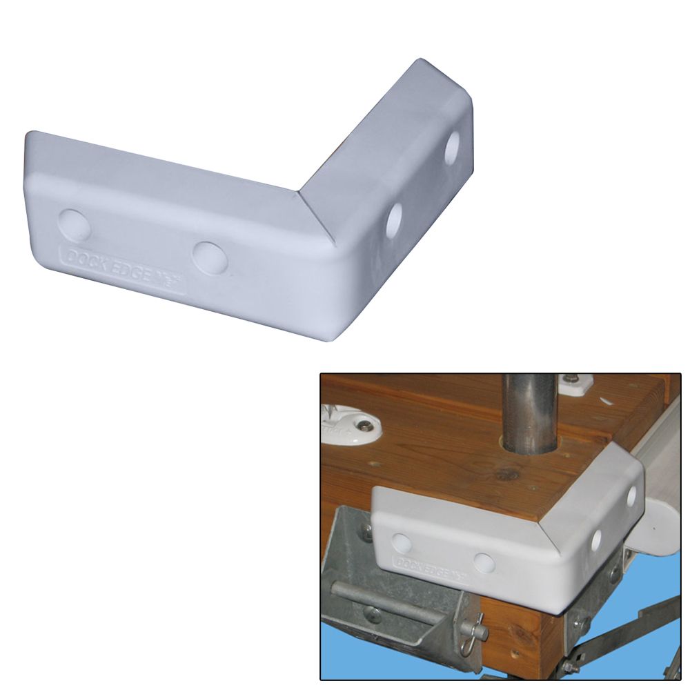 Image 1: Dock Edge Protect™ Corner HD 16" PVC Dock Bumper
