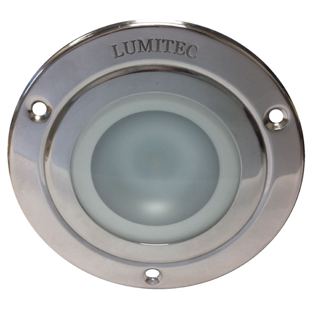 Image 1: Lumitec Shadow - Flush Mount Down Light - Polished SS Finish - 4-Color White/Red/Blue/Purple Non-Dimming