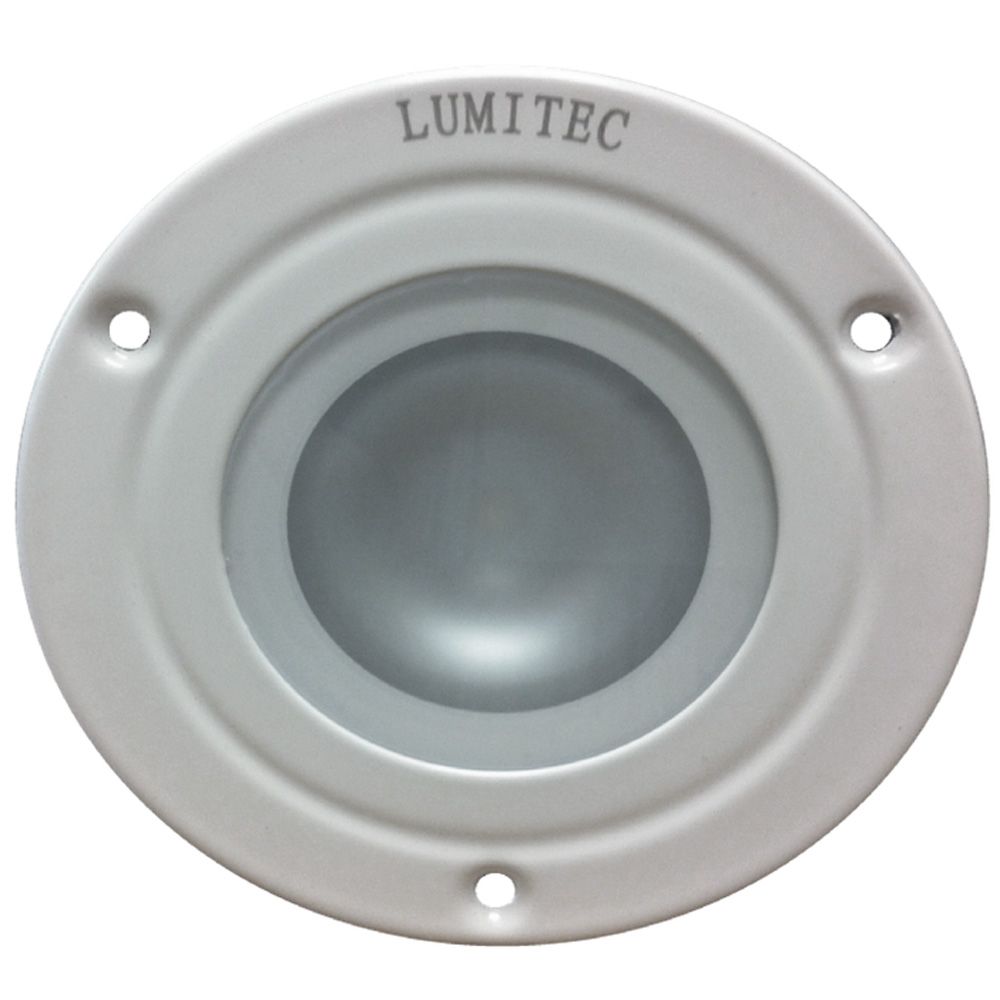 Image 1: Lumitec Shadow - Flush Mount Down Light - White Finish - 3-Color Red/Blue Non-Dimming w/White Dimming
