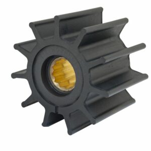 Image 1: Jabsco Impeller Kit - 12 Blade - Neoprene - 3-¾" Diameter - Brass Insert - Spline Drive