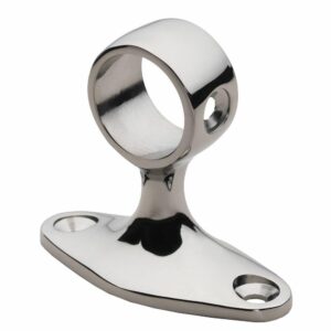 Image 1: Whitecap 90° Handrail Stanchion - Center - 316 Stainless Steel - 7/8" Tube O.D.